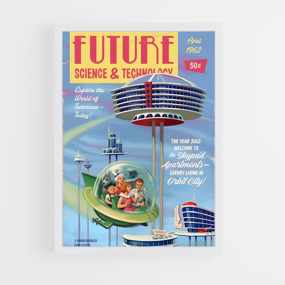 Poster Foire Futuriste – affiche Espace rétro (vue 3)